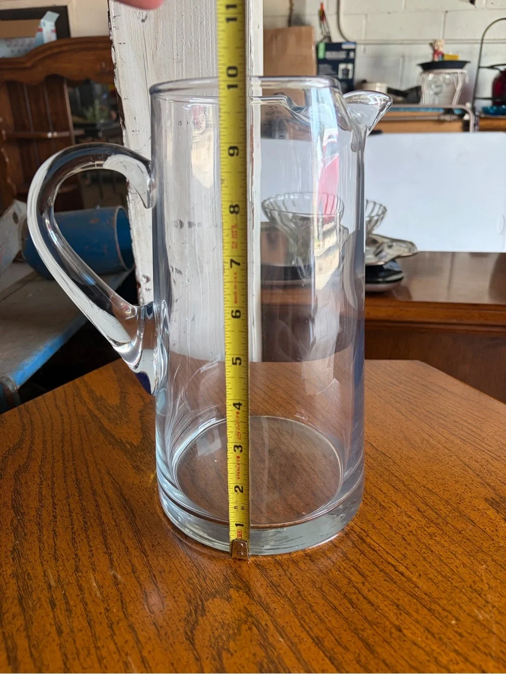 Clear Glass Pitcher with Handle - Home Dining